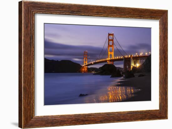 Blue Hour at Golden Gate Bridge, San Francisco California-Vincent James-Framed Photographic Print