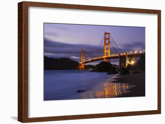 Blue Hour at Golden Gate Bridge, San Francisco California-Vincent James-Framed Photographic Print