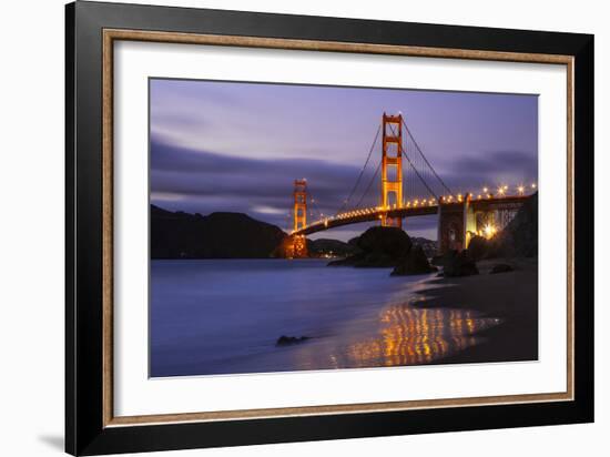 Blue Hour at Golden Gate Bridge, San Francisco California-Vincent James-Framed Photographic Print