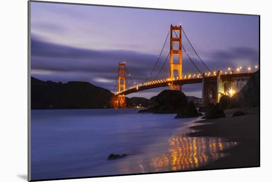 Blue Hour at Golden Gate Bridge, San Francisco California-Vincent James-Mounted Photographic Print