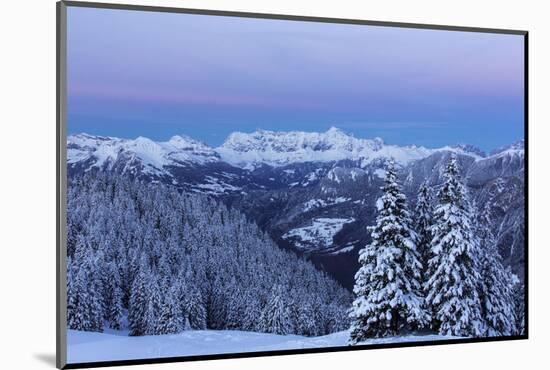 Blue Hour in the Swiss Alps-Armin Mathis-Mounted Photographic Print
