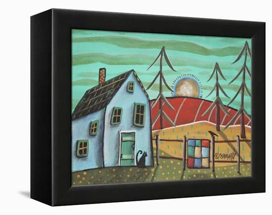 Blue House 1-Karla Gerard-Framed Premier Image Canvas