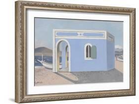Blue House on the Shore-Paul Nash-Framed Giclee Print