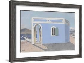 Blue House on the Shore-Paul Nash-Framed Giclee Print