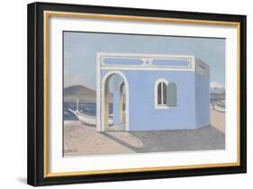 Blue House on the Shore-Paul Nash-Framed Giclee Print