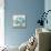 Blue Hydrangea Cottage Crop-Carol Rowan-Framed Stretched Canvas displayed on a wall