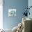 Blue Hydrangea Cottage Crop-Carol Rowan-Framed Stretched Canvas displayed on a wall