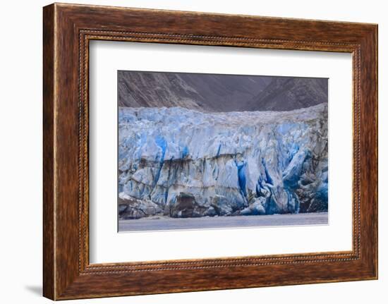 Blue ice face of Sawyer Glacier, Stikine Icefield, Tracy Arm Fjord, Alaska, United States of Americ-Eleanor Scriven-Framed Photographic Print