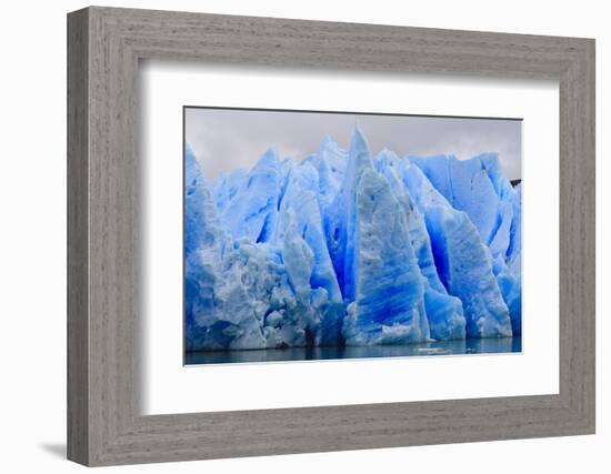 Blue Ice, Grey Glacier, Torres Del Paine National Park, Patagonia, Chile, South America-Eleanor-Framed Photographic Print