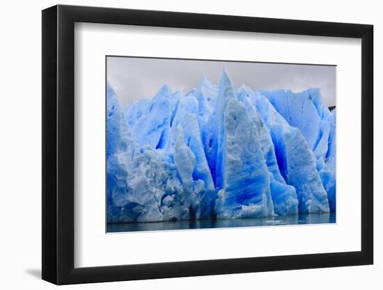 Blue Ice, Grey Glacier, Torres Del Paine National Park, Patagonia, Chile, South America-Eleanor-Framed Photographic Print