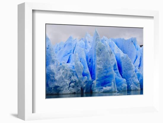 Blue Ice, Grey Glacier, Torres Del Paine National Park, Patagonia, Chile, South America-Eleanor-Framed Photographic Print