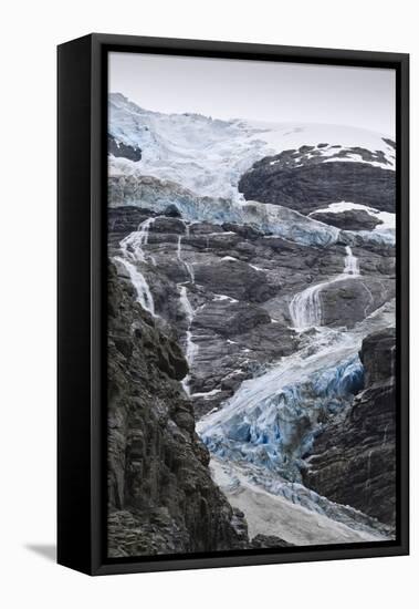 Blue Ice of Kjenndalen Glacier, Jostedalsbreen National Park, Lodal Valley-Eleanor Scriven-Framed Premier Image Canvas