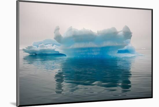 Blue iceberg in the fjord of Narsarsuaq, Greenland-Keren Su-Mounted Photographic Print