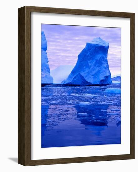 Blue Icebergs, Antarctica-Joe Restuccia III-Framed Photographic Print