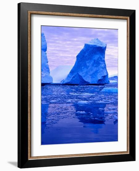 Blue Icebergs, Antarctica-Joe Restuccia III-Framed Photographic Print