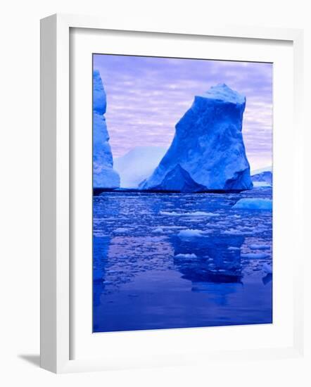 Blue Icebergs, Antarctica-Joe Restuccia III-Framed Photographic Print