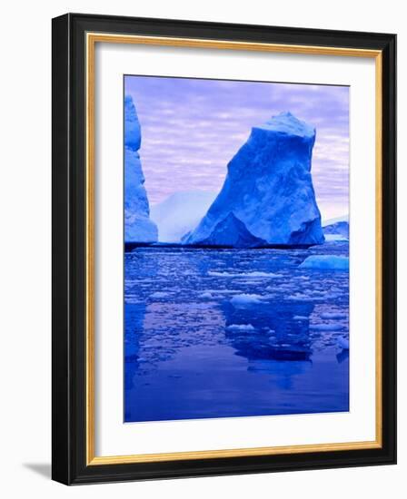 Blue Icebergs, Antarctica-Joe Restuccia III-Framed Photographic Print