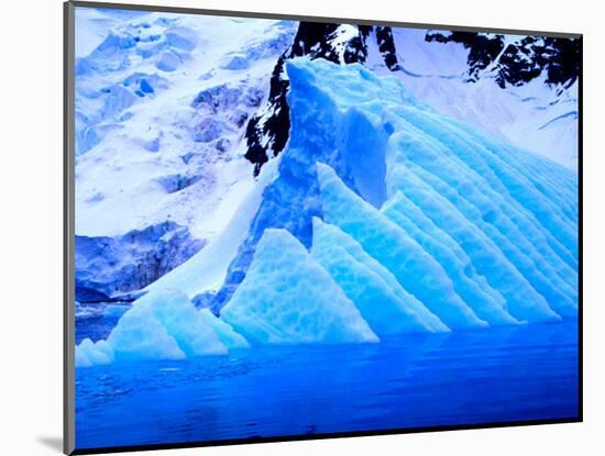 Blue Icebergs, Antarctica-Joe Restuccia III-Mounted Photographic Print