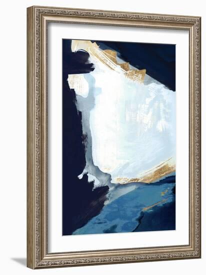 Blue in Gold III-null-Framed Art Print