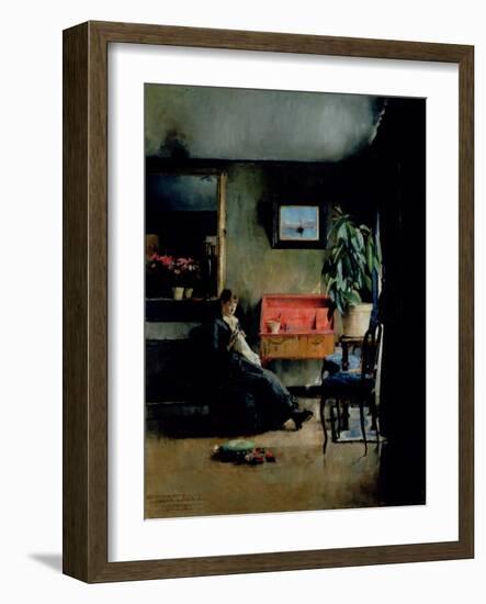 Blue Interior, 1883-Harriet Backer-Framed Giclee Print