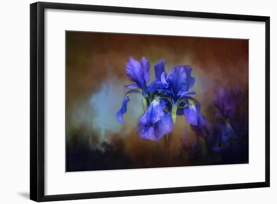 Blue Iris Blooms-Jai Johnson-Framed Giclee Print