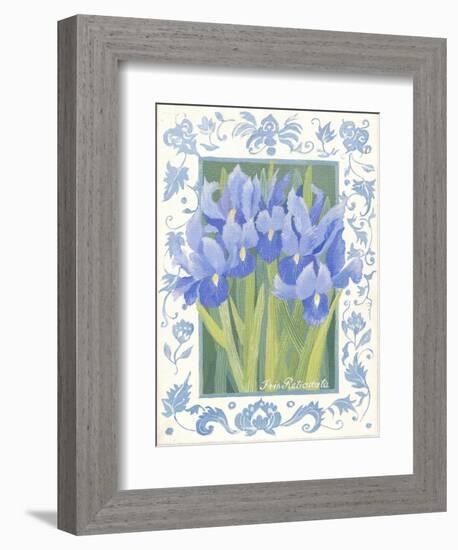 Blue Iris-Jennifer Abbott-Framed Premium Giclee Print