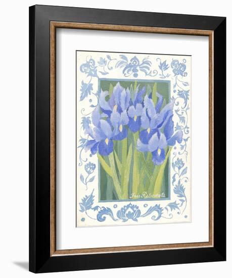 Blue Iris-Jennifer Abbott-Framed Premium Giclee Print