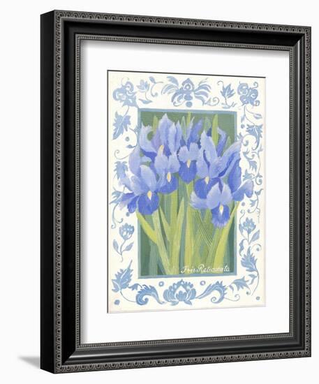 Blue Iris-Jennifer Abbott-Framed Premium Giclee Print