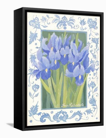 Blue Iris-Jennifer Abbott-Framed Premier Image Canvas