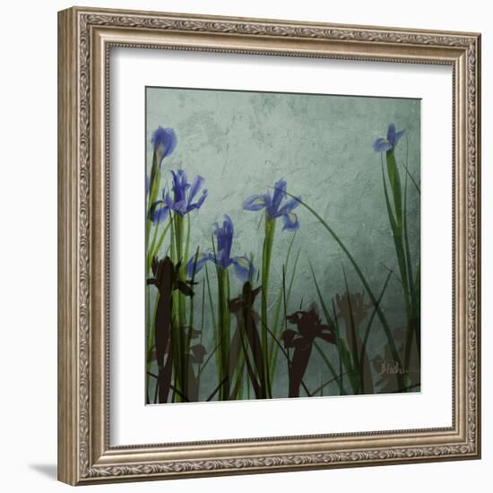 Blue Irises II-Patricia Pinto-Framed Art Print