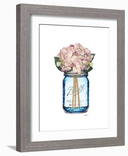 Blue Jar Hydrangea-Amanda Greenwood-Framed Art Print