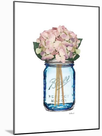 Blue Jar Hydrangea-Amanda Greenwood-Mounted Art Print