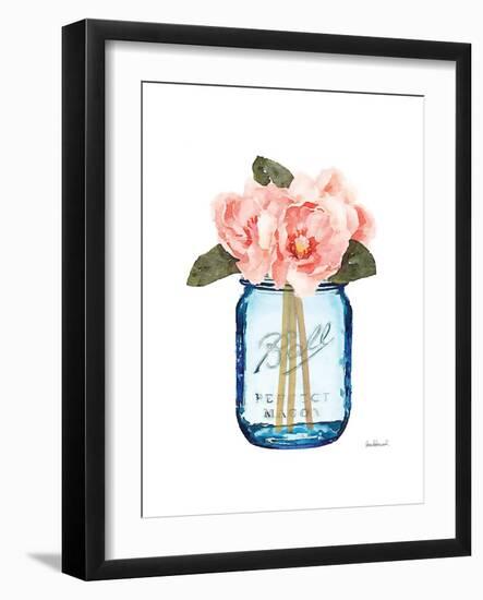 Blue Jar Magnolia-Amanda Greenwood-Framed Art Print