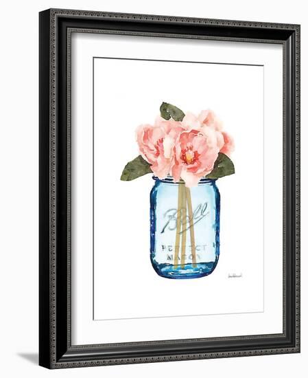 Blue Jar Magnolia-Amanda Greenwood-Framed Art Print