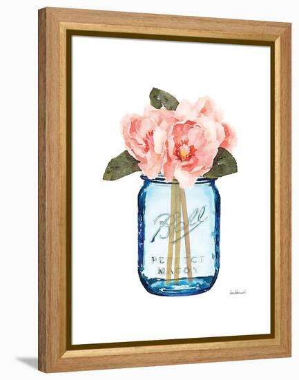 Blue Jar Magnolia-Amanda Greenwood-Framed Stretched Canvas