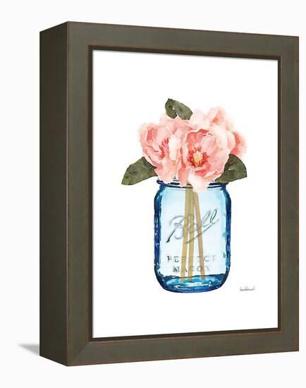 Blue Jar Magnolia-Amanda Greenwood-Framed Stretched Canvas