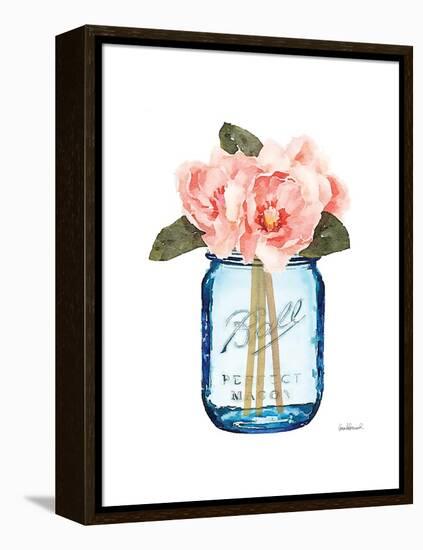 Blue Jar Magnolia-Amanda Greenwood-Framed Stretched Canvas
