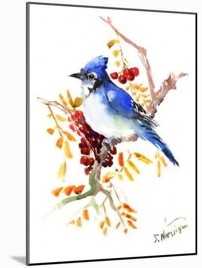 Blue Jay 12-Suren Nersisyan-Mounted Art Print