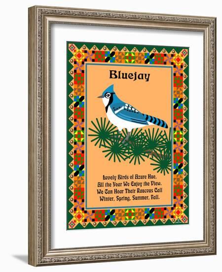 Blue Jay Quilt-Mark Frost-Framed Giclee Print