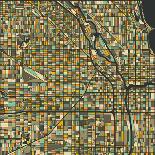 Los Angeles Map-Blue Jazzberry-Art Print
