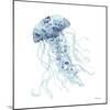 Blue Jelly Fish-Patti Bishop-Mounted Art Print