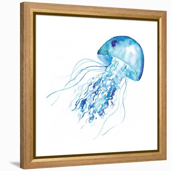 Blue Jellyfish-Sara Berrenson-Framed Stretched Canvas