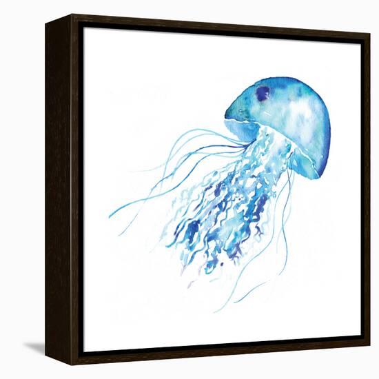 Blue Jellyfish-Sara Berrenson-Framed Stretched Canvas