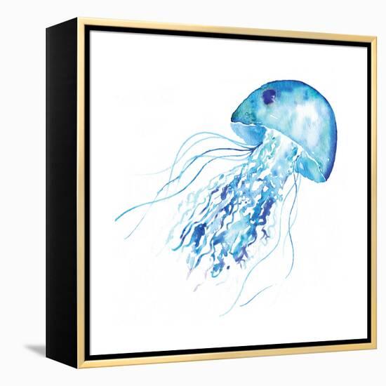 Blue Jellyfish-Sara Berrenson-Framed Stretched Canvas