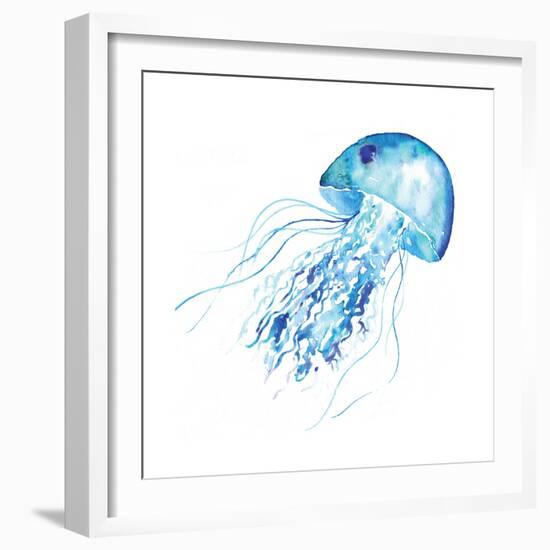 Blue Jellyfish-Sara Berrenson-Framed Art Print