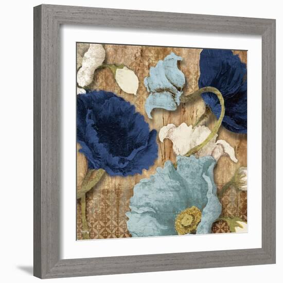 Blue Joyful Poppies I-Elizabeth Medley-Framed Art Print