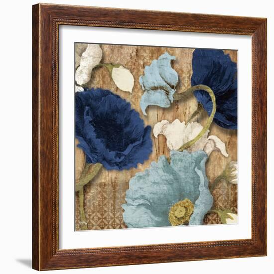 Blue Joyful Poppies I-Elizabeth Medley-Framed Art Print