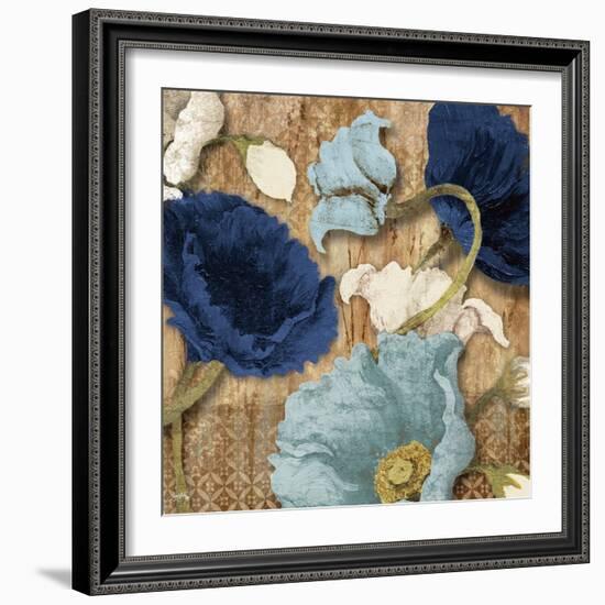 Blue Joyful Poppies I-Elizabeth Medley-Framed Art Print