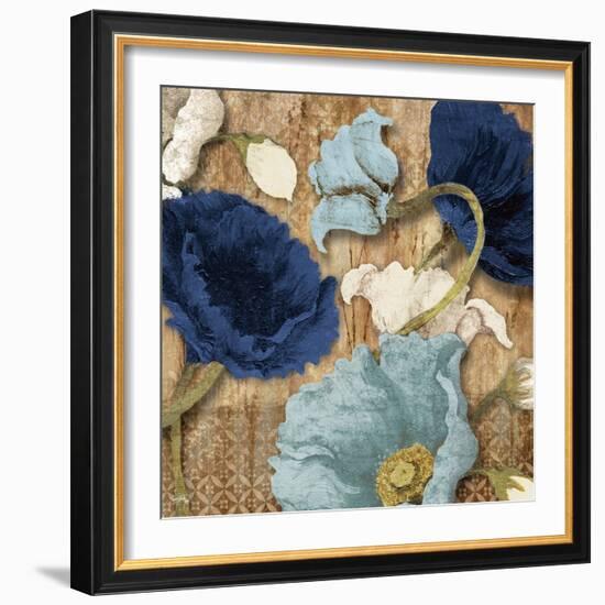 Blue Joyful Poppies I-Elizabeth Medley-Framed Art Print