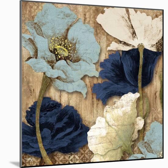 Blue Joyful Poppies II-Elizabeth Medley-Mounted Art Print